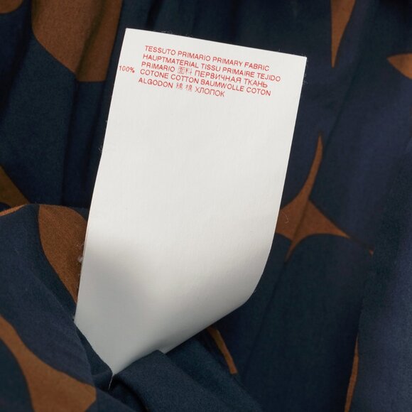 Marni Resort 2019 Navy Belou-Print Cotton Poplin Gathered Midi Skirt - Picture 12 of 12